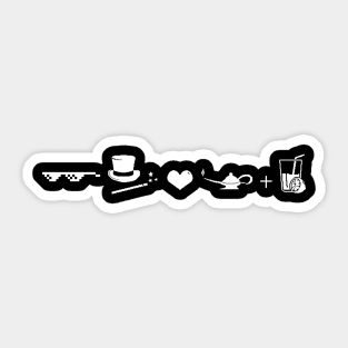 Thug Magicians Love Djinn and Juice (White) Sticker